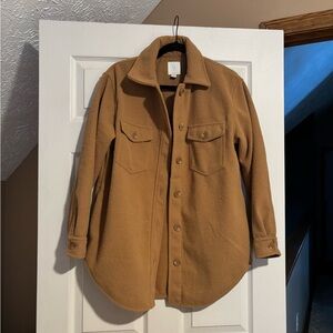 EUC camel colored shacket
